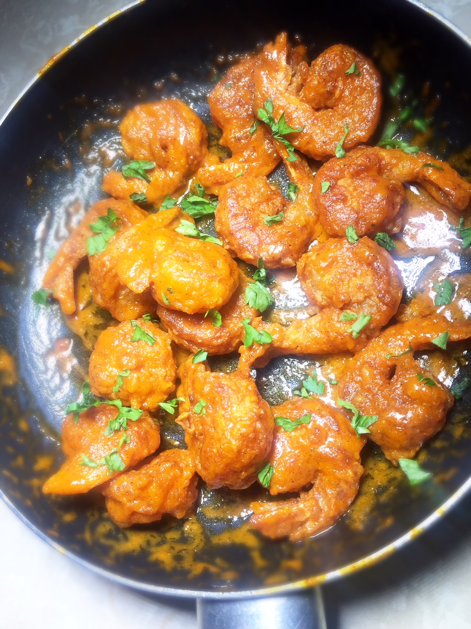 Crispy buffalo shrimp