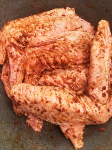 Seasoned turkey wings