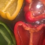 Blanched stuffed peppers