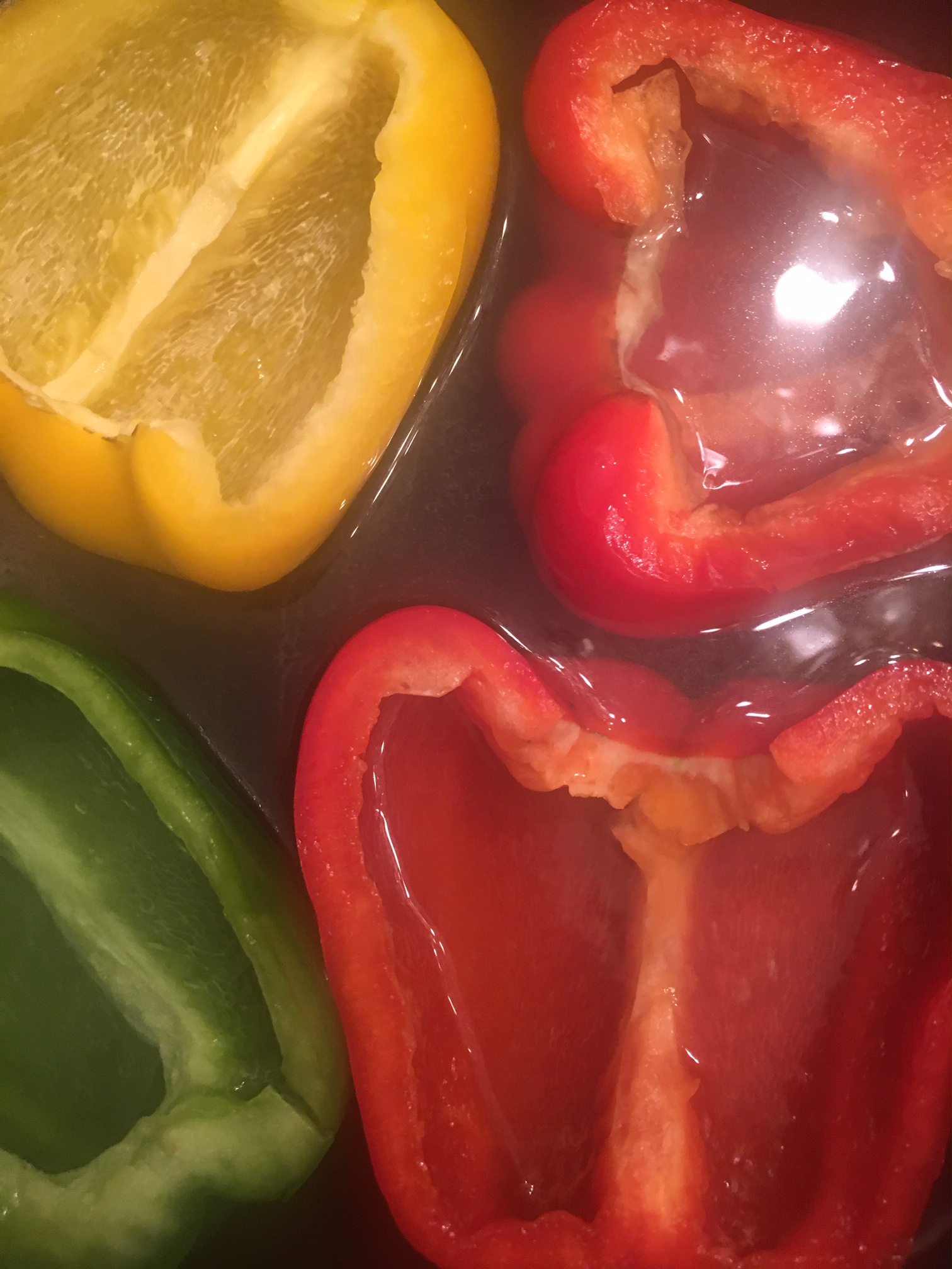 Blanched stuffed peppers