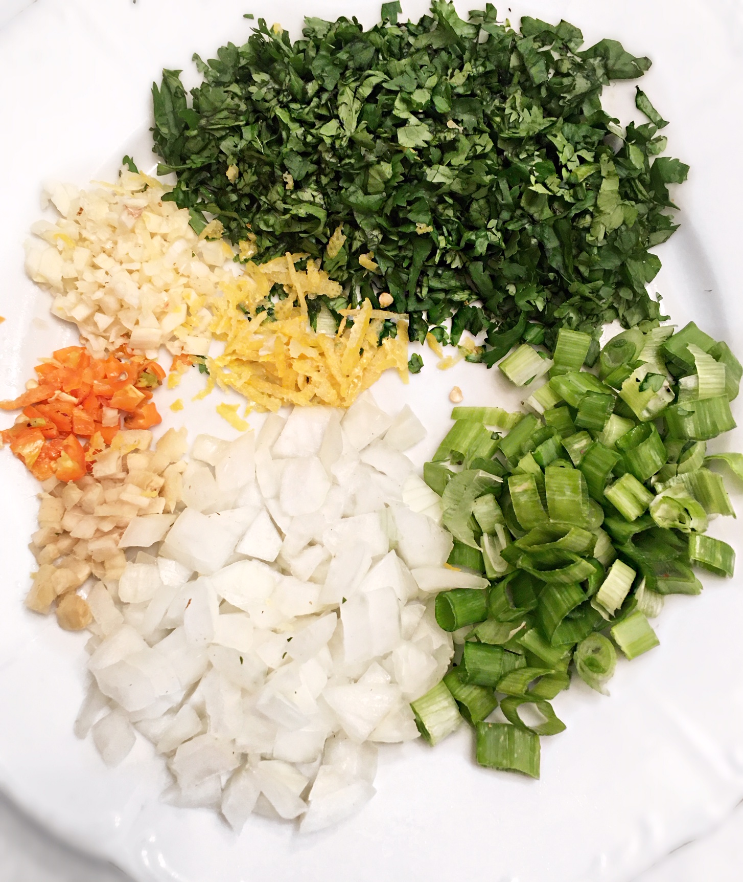 chopped ingredients